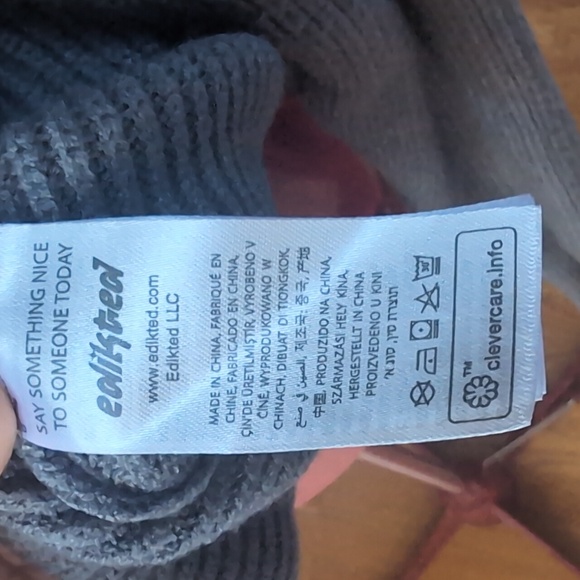 New Edikted Chunky Oversized Sweater Hoodie Cozy Baggy Warm - Picture 7 of 8